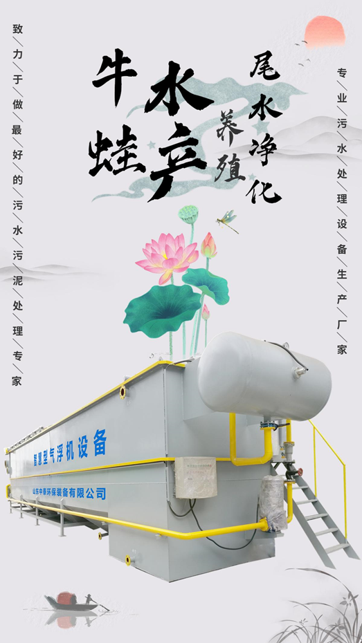 中泰環(huán)保氣浮機為牛蛙養(yǎng)殖尾水處理“支大招”！